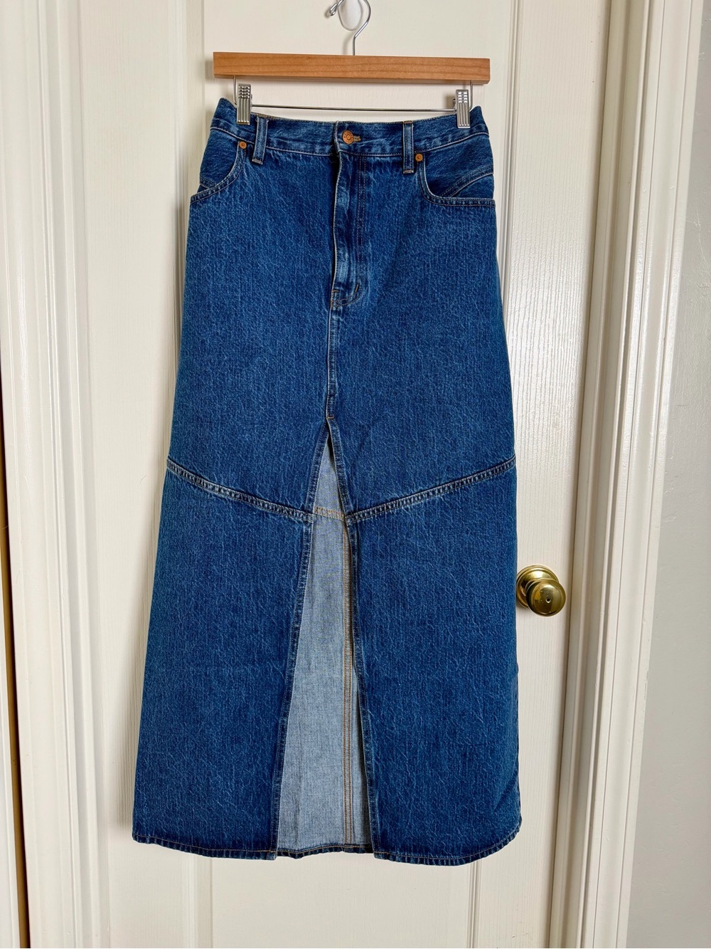 Madewell Classic Blue Denim Maxi Skirt